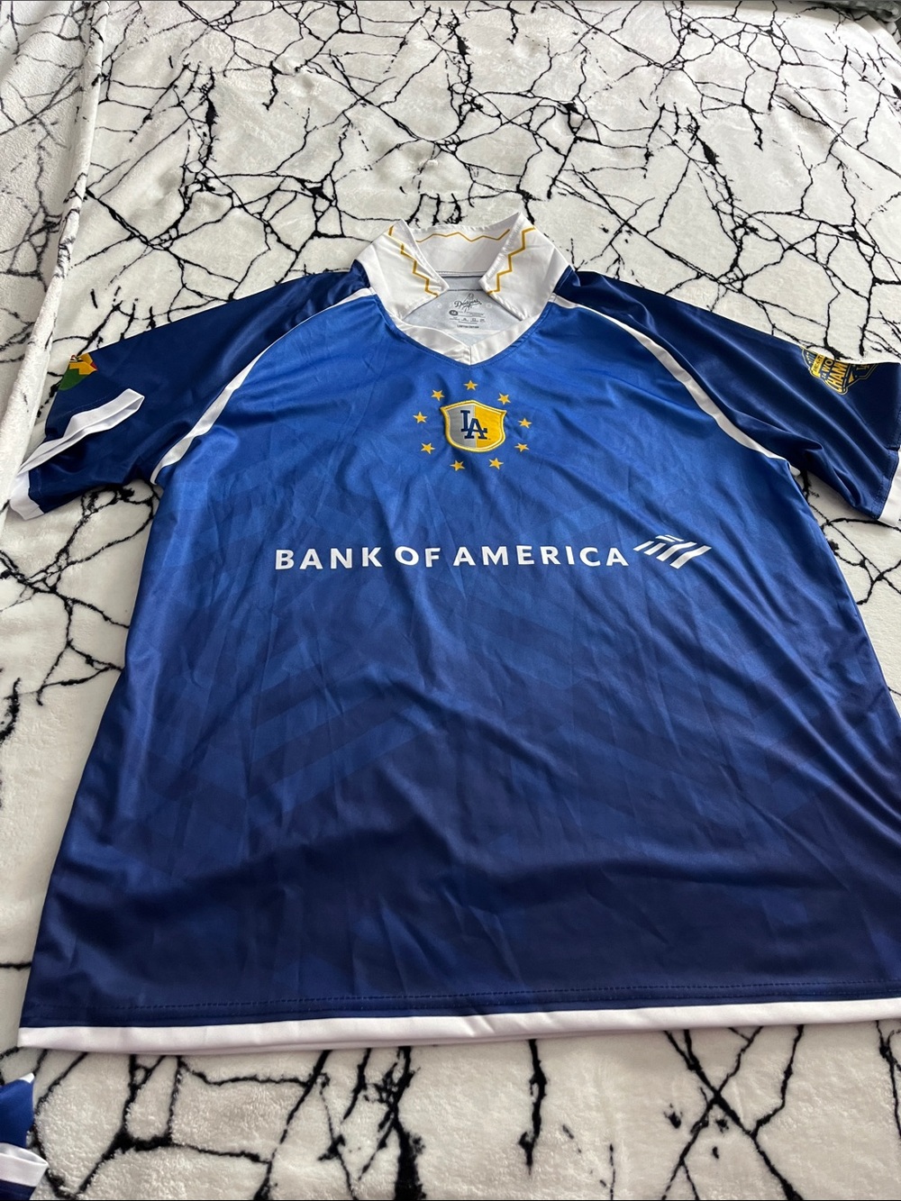LA Crest Royal Blue Men’s Dodgers Jersey - Bank of America